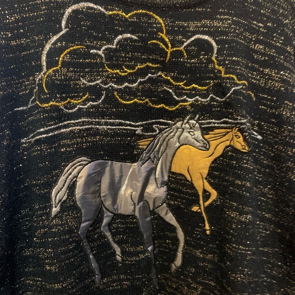 Vintage Pioneer Wear Pony Sweater - Size Large - Picture 12 of 13